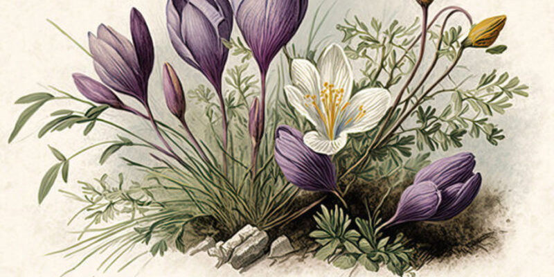 Blooming crocus image